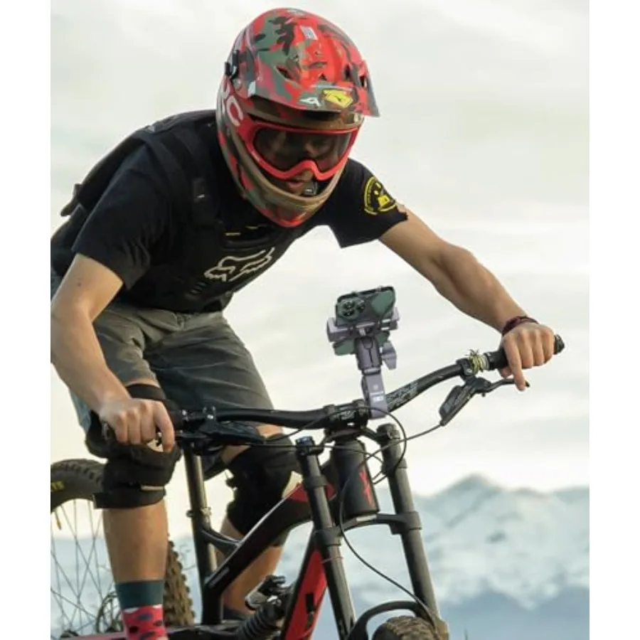 Aluminum Phone Holder with 1 Ball Head Adapter Universal RAM Mounts B Size Compatible Double Socket Arm Design for Motor