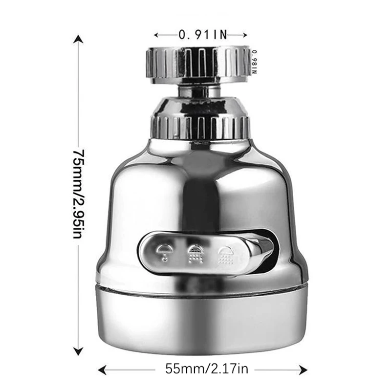 360 Degree Swivel Kitchen Faucet Aerator Adjustable Mode Sprayer Filter Diffuser Water Saving Nozzle Bath Faucet Connector