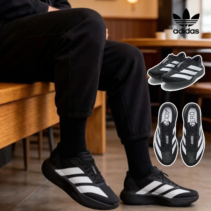 adidas shoes 100% Originals  Mens Adizero Shank Plate  Evo SL Running Shoes  Black White JP7149  sneakers