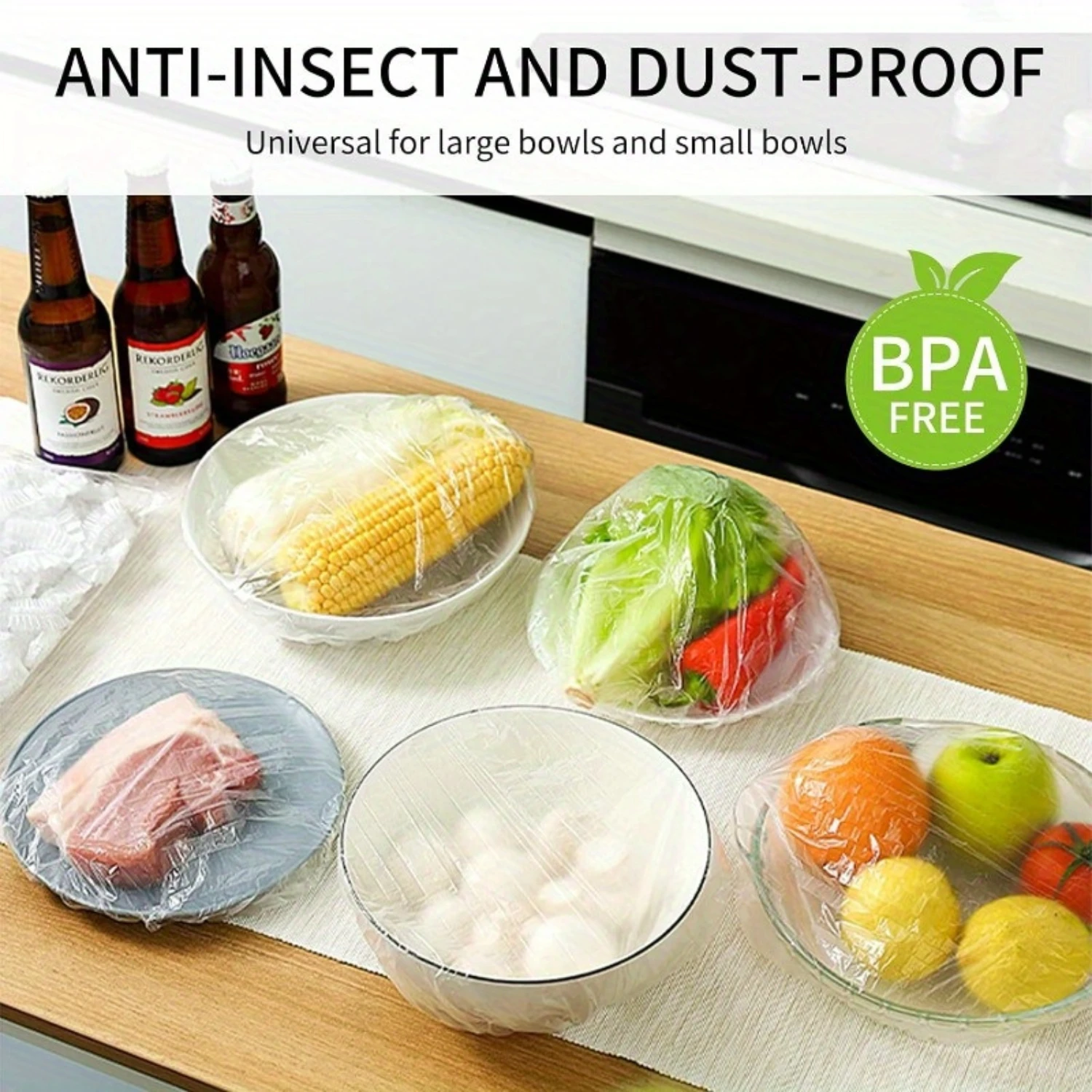 Food Covers, Fresh Keeping Bags, Reusable Elastic Food  Covers, Plastic Sealing Elastic Stretch Adjustable Bowl Lids, Universal