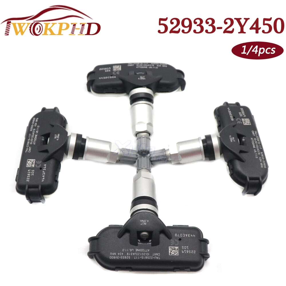 Система контроля датчика давления в шинах TPMS 52933-2Y450 для Hyundai IX35 Kia Sportage 2013-2015 433 МГц 529332 Y450