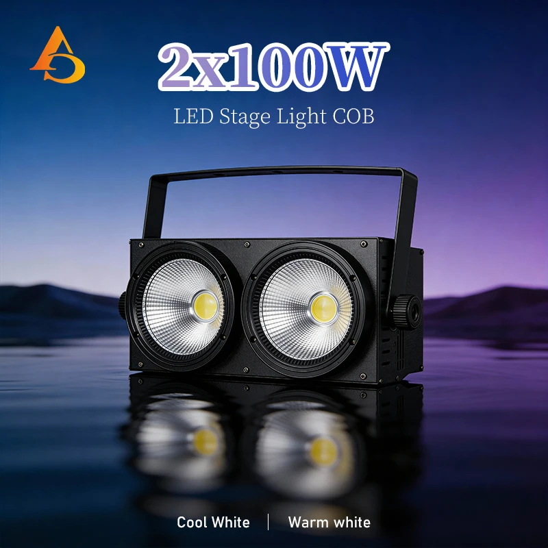 2x100w Blinder COB 2 Eyes DMX Stage Lighting Led 200W Cold / Warm