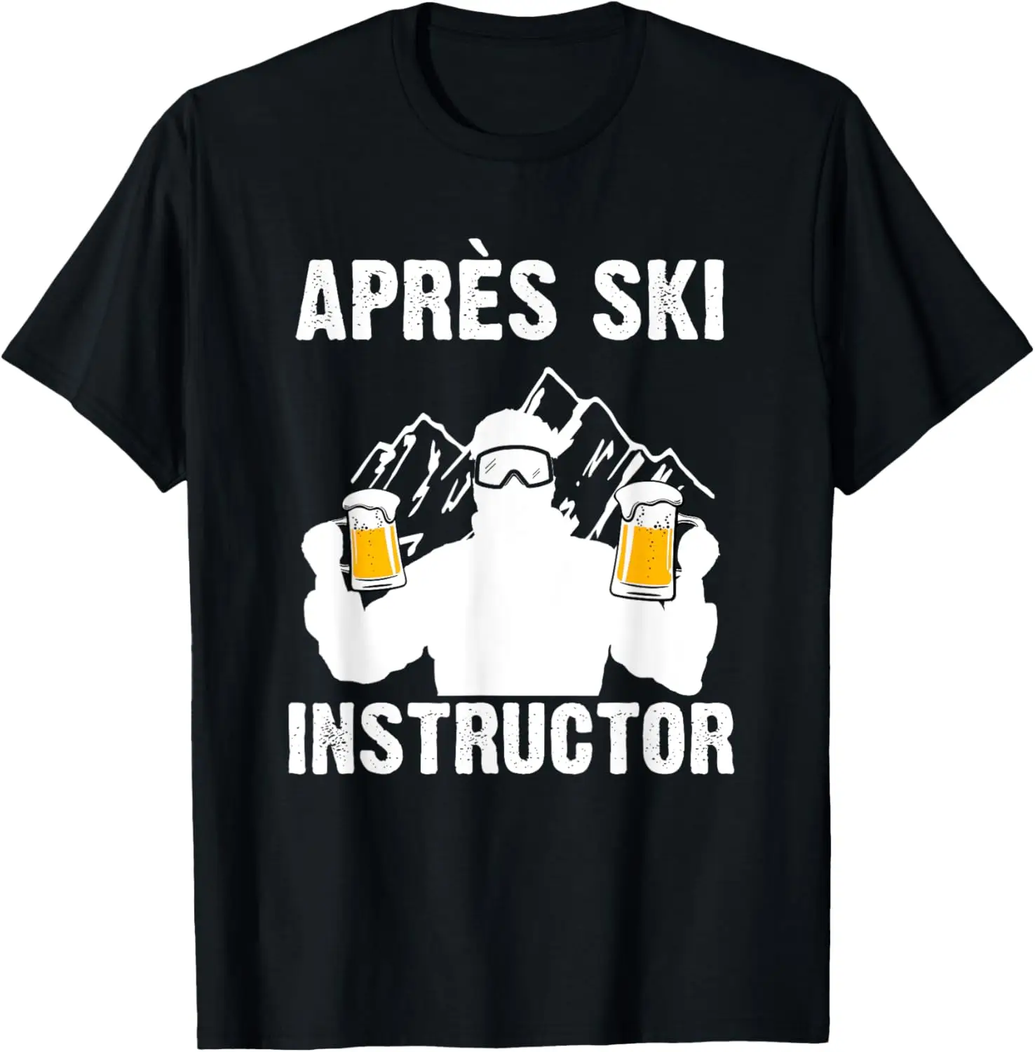 Apres Ski Instructor T-Shirt Graphic T-shirt 100% cotton short Sleeve Tee