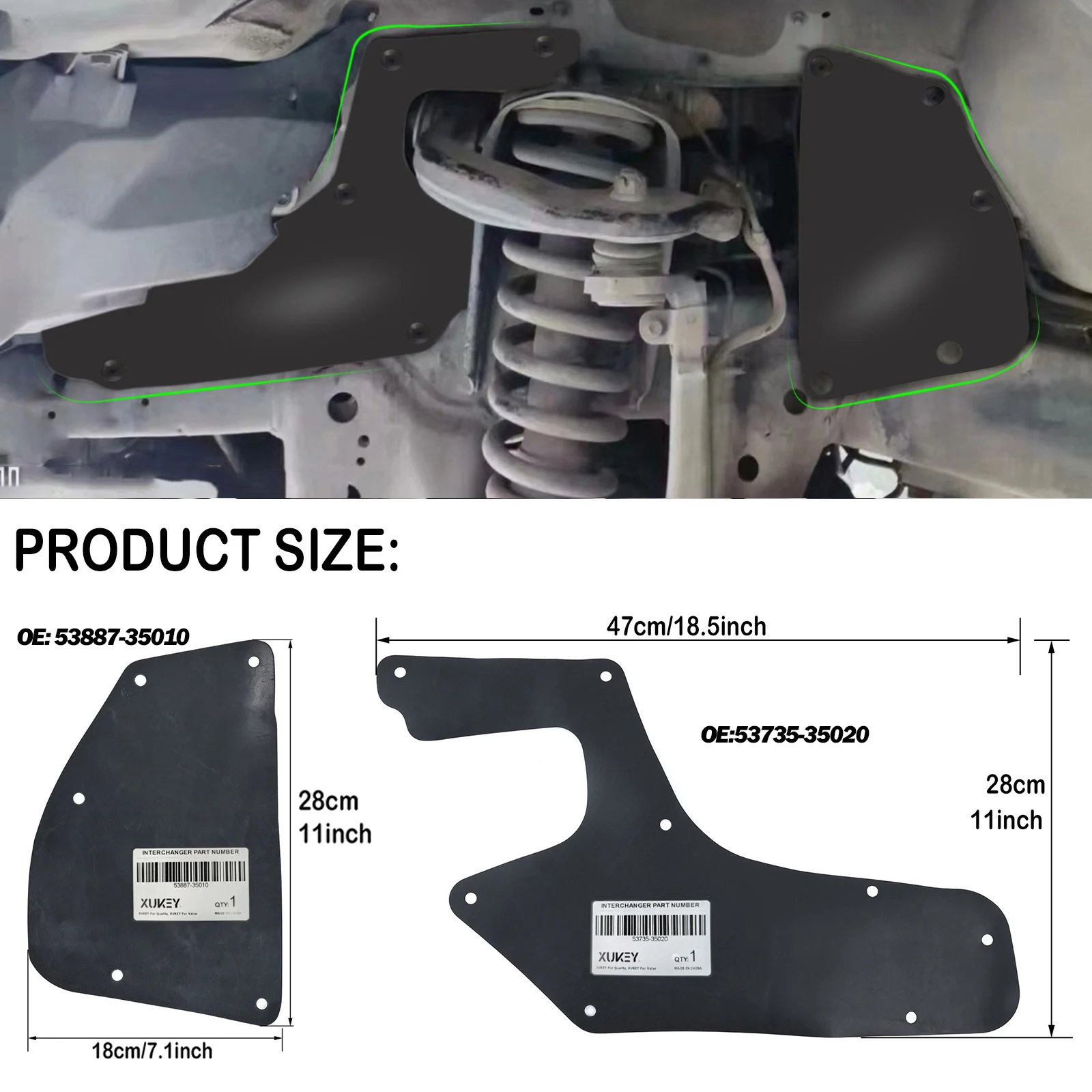 5X For Toyota Land cruiser Prado Colorado J90 1996-2002 Inner Fender Seals Engine Splash Shields Liner Apron Rubber Guard Clips