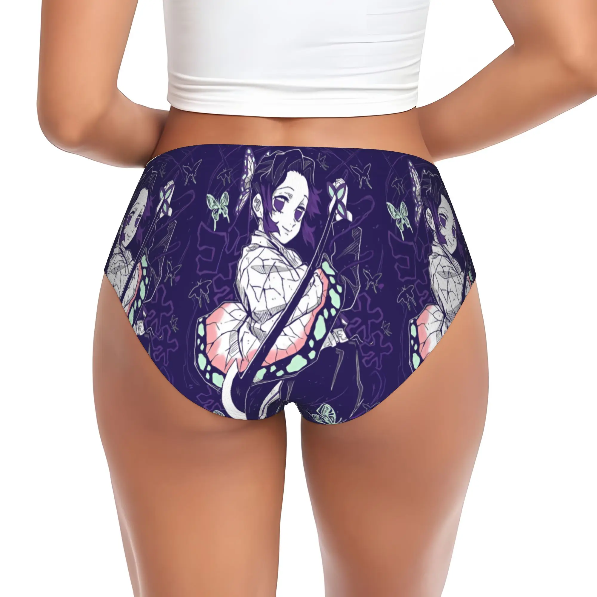 Custom Women D-Demons Slayers Brief Panties Female Comfort Kimetsus No Yaibas Cartoon Anime Underwear Underpants
