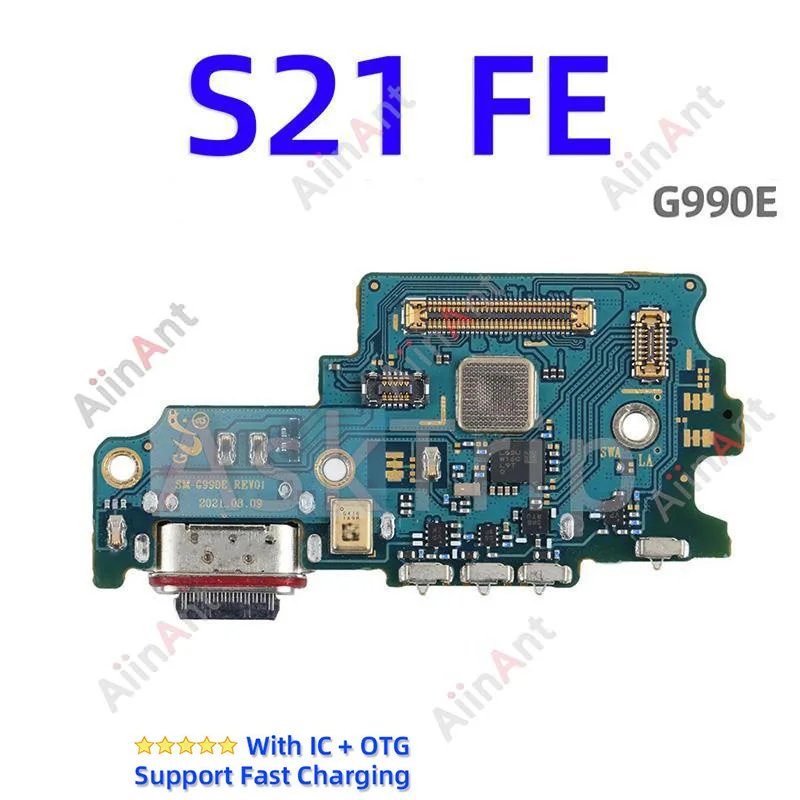 Aiinant USB Port Charging Board Dock Connector Charger Flex Cable For Samsung Galaxy S21 Ultra Plus FE G991B G991N G991U G996B