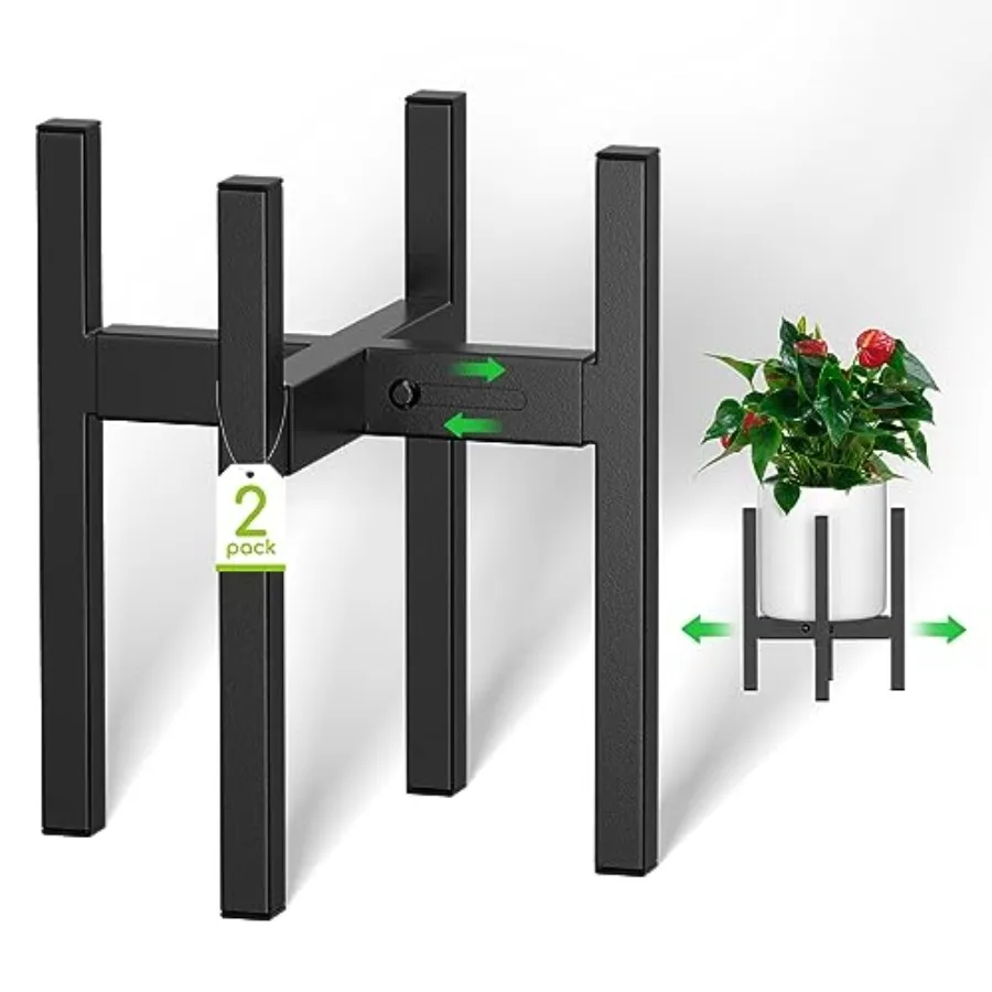 

Adjustable Metal Plant Stand - Plants Holder Fits for 8-14 Inches Planter Flower Pots Indoor Outdoor Pot and Plant Not Included