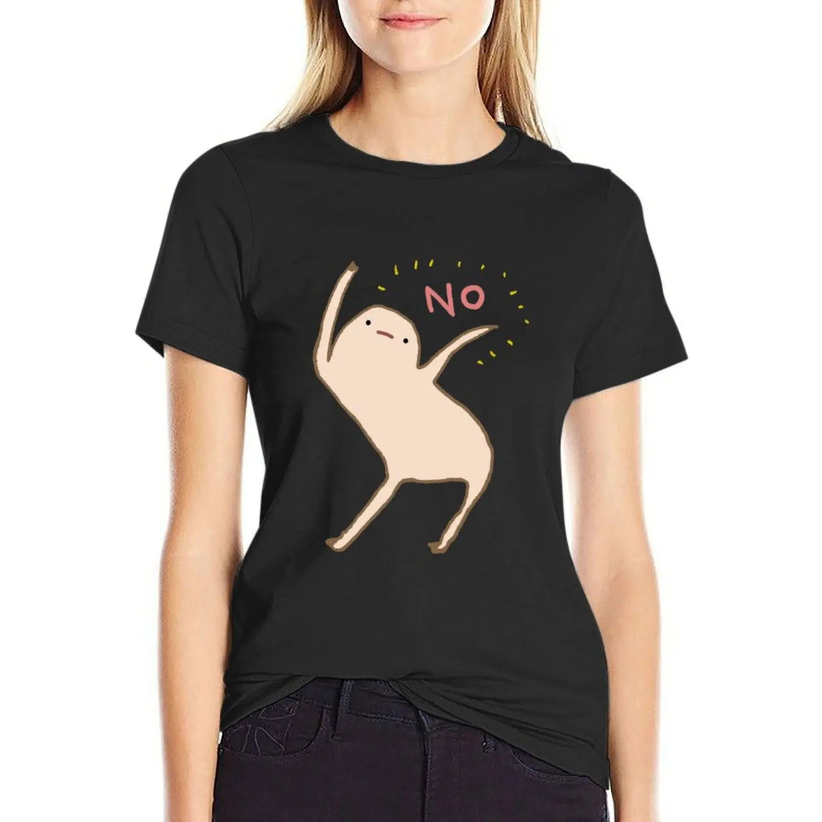 

Honest Blob Says No T-Shirt tops blanks sublime funny oversized workout shirts for Women