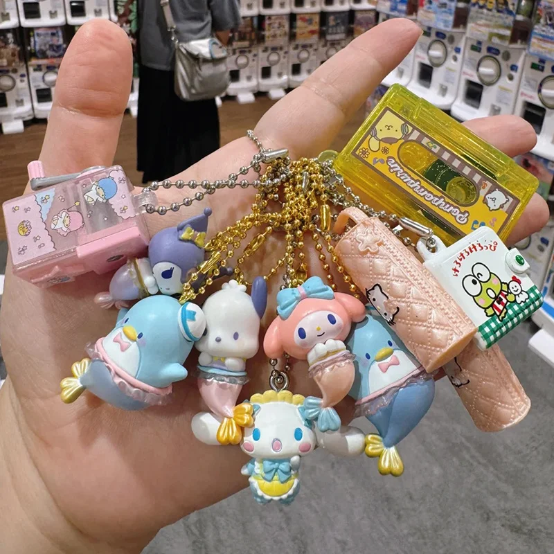Bandai Gashapon Toys Pendant Mint Edition Kuromi MyMelody Pochacco Cinnamoroll TuxedoSam Action Figure Doll Toys Gifts for Kids