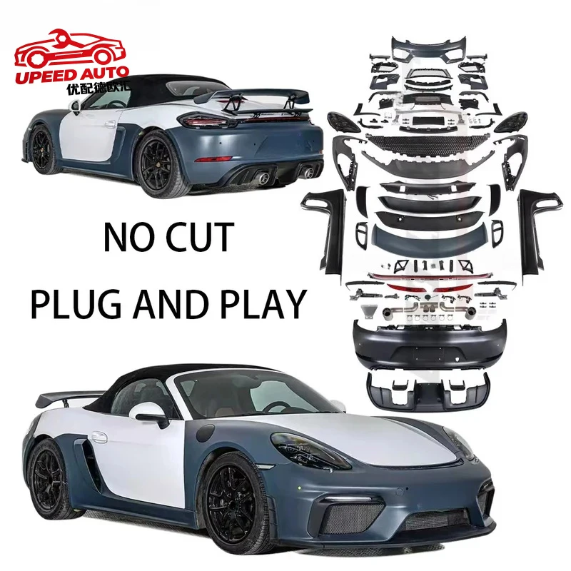 Комплект обвеса из PP/ABS-пластика для тюнинга Porsche Boxster Cayman 981 981C (2012-2016) под модель 2023 982 GT4 718