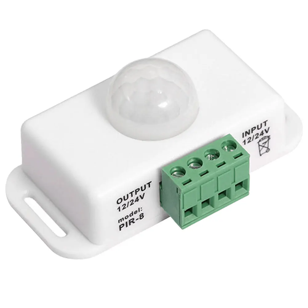 

DC 12V 24V 6A Infrared PIR Motion Sensor Switch Automatic Adjust IR Infrared Detector Light Switch Module for LED Strip Light