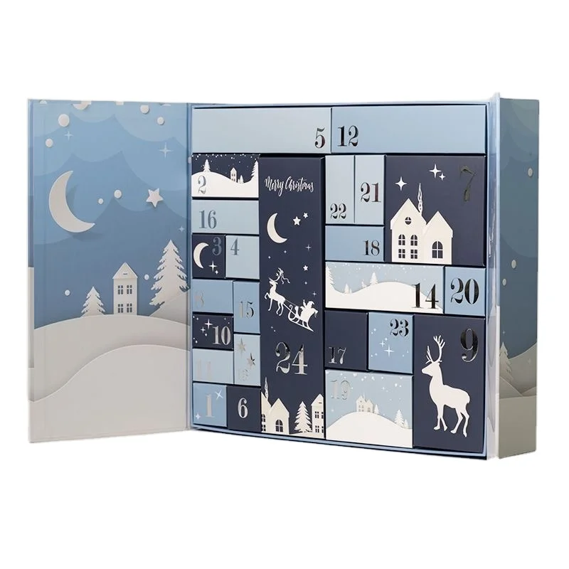 Imagem -06 - Produto Personalizadolipack Advent Calendar Maquiagem Caixa de Embalagem de Jóias Caixa de Papel de Presente de Porta Dupla