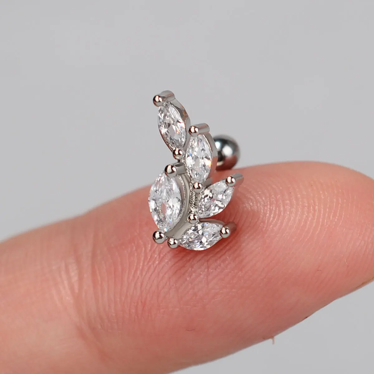 1pc Kristall cz Tragus Helix Piercing Ohr stecker Ohrring für Frauen Turm lappen Knorpel Schmetterling Blatt Blume Ohr Percing edlen Schmuck – Detail 27