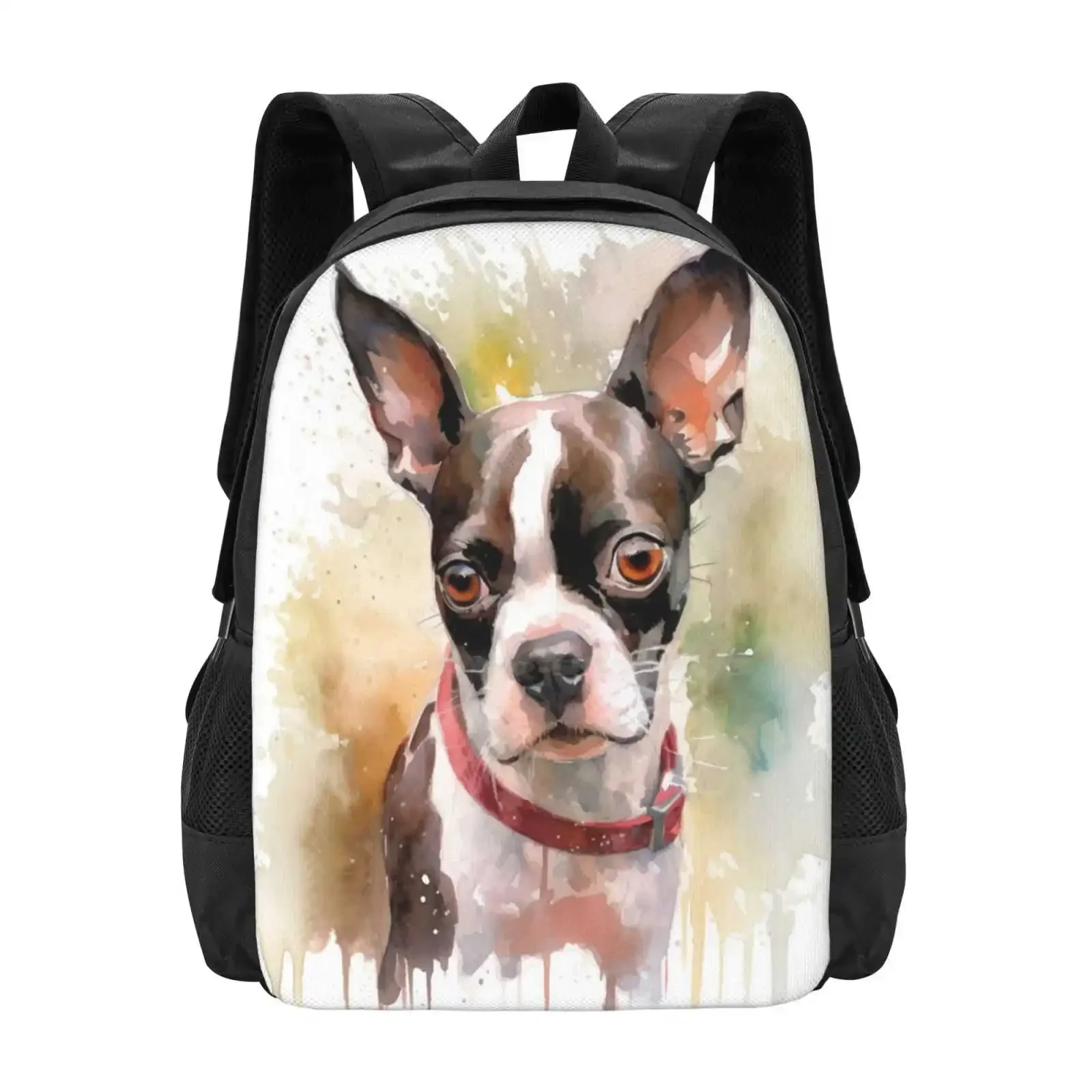 

Crafty Boston Terrier Hot Sale Schoolbag Backpack Fashion Bags Boston Terrier Art Boston Terrier Dog Art Cute Boston Terrier