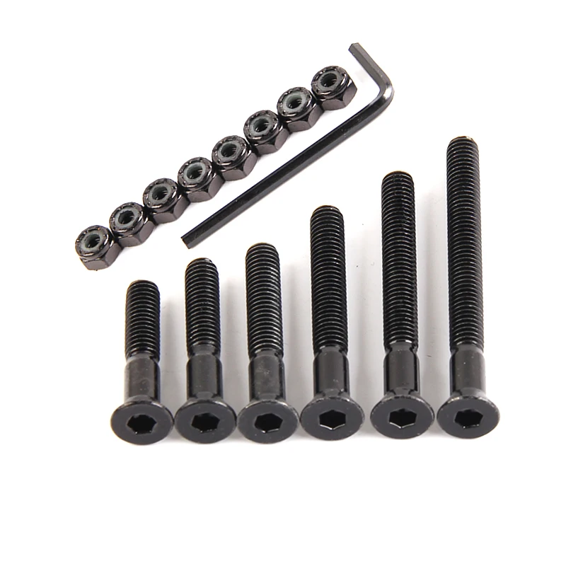 17pcs Per set Skateboard Hardware Flat head hexagon bolts and screws with L tool Surfboard parts