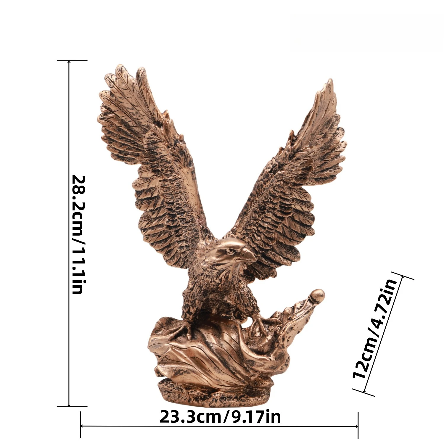 American Style Eagle Wings Statue Resin Animal Ornament Grand Exhibition Opening Home Furnishings for Office  Home Decor