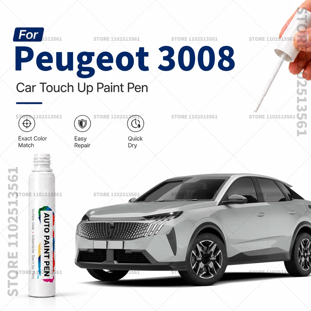 Car Paint Repair Marker Pen Quick Dry Scratch Remover Touch Up Coating Pen For Auto Accessories For Peugeot 3008 White Black Red