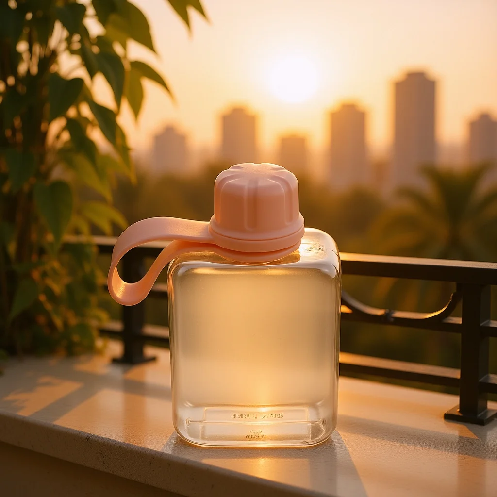 

240ml Flat Portable Water Bottle Travel Flask Leakproof Lightweight Reusable for Camping Gym Fitness Travel Mug Pink