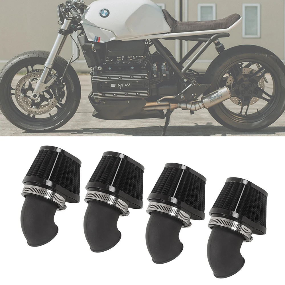 

For BMW K100 K 100 Motorcycle Accessories Intake Manifold Intake Rubber Air filter 4PCS Scrambler Custom Cafe Racer