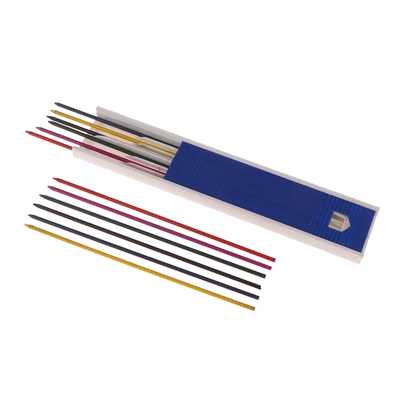 12 ชิ้น/เซ็ต 2B อัตโนมัตินักเรียนดินสอ 2.0 มม.ตะกั่วสีเติม Sketch โรงเรียนเครื่องเขียน