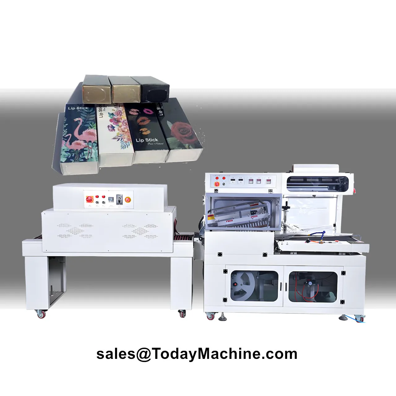 Carton Box Mineral Water Bottles PE Film Shrink Wrapping Machine with Heat Shrink Tunnel