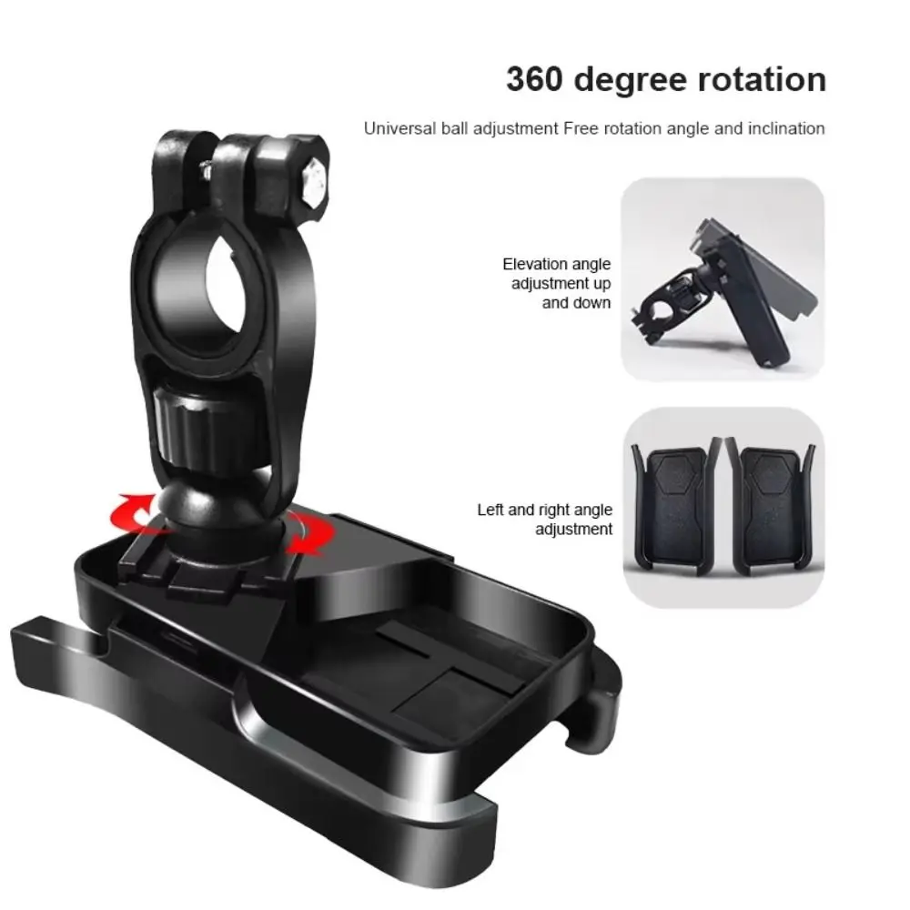 Baby Stroller Cellphone Holder 360° Rotate Handfree Phone Bracket Baby Pram Shockproof Mobile Phone Support Stroller Supplies