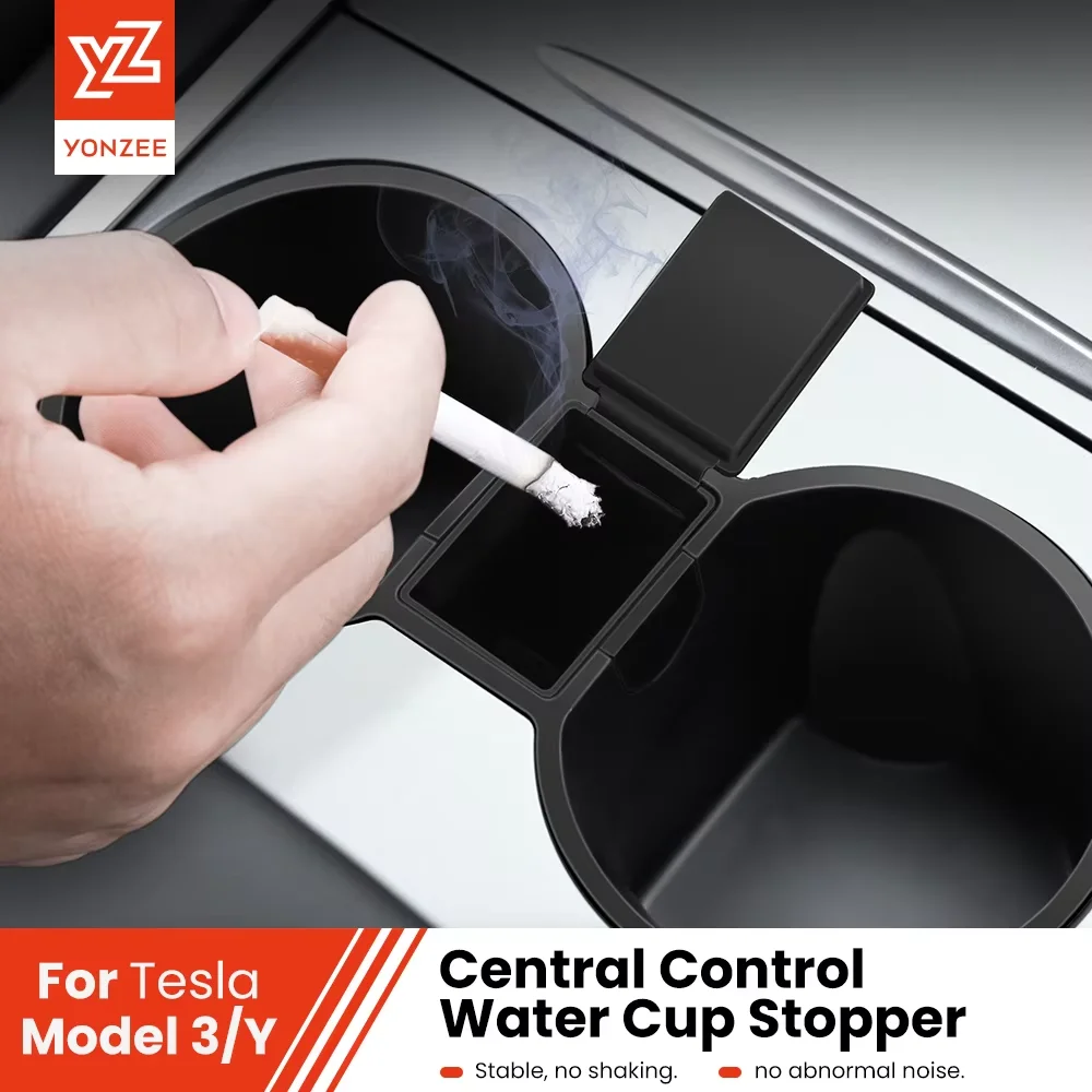 YZ For Tesla Model 3 Model Y Water Cup Holder Stand Bracket For Tesla 2021 Model3 Ashtray ModelY Central Control Accessories