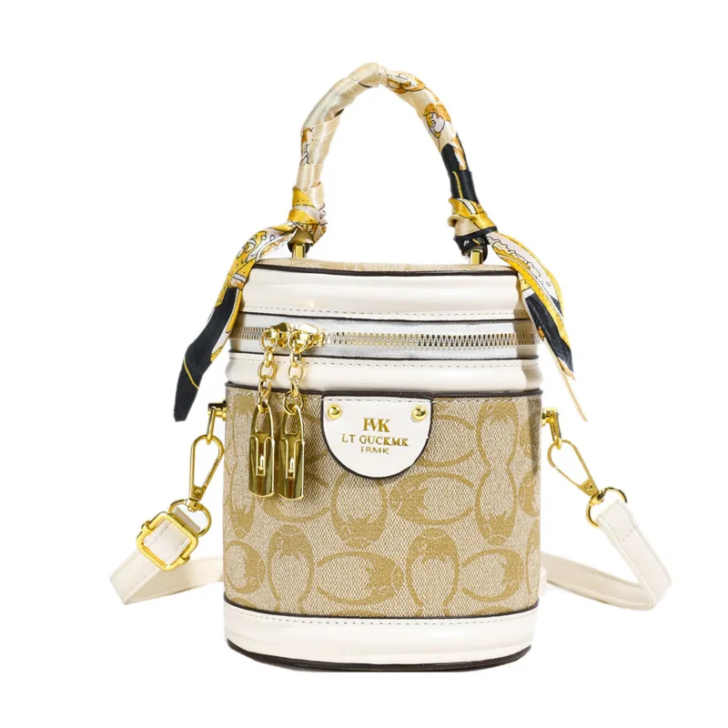 

Сумка-ведро с монограммой 2025 года, винтажная женская сумка с верхней ручкой, сумка через плечо в стиле ретро, роскошная пригородная сумка, модная сумка через плечо ​
