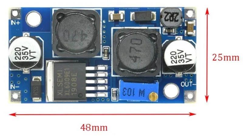 XL6009 DC-DC Einstellbares Auto-Buck-Boost-Stromversorgungsmodul 4A Aufwärts-Abwärts-Wandler Spannungsregler – Detail 1