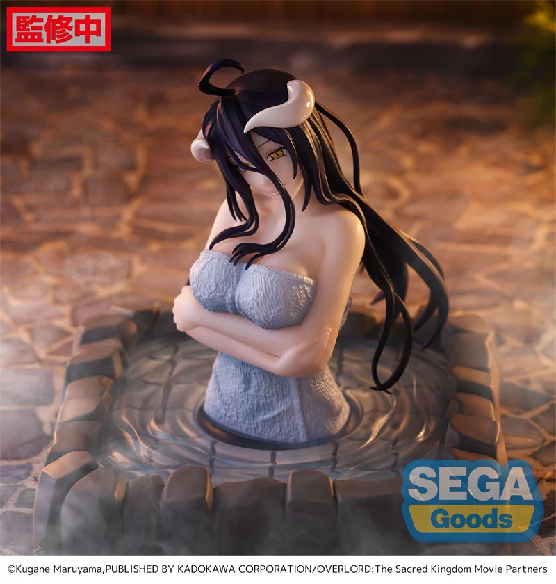 Em estoque SEGA OVERLORD Hot Spring Albedo Private Banheiro Ver. Brinquedo de coleção de modelo de figuras de ação de anime em PVC