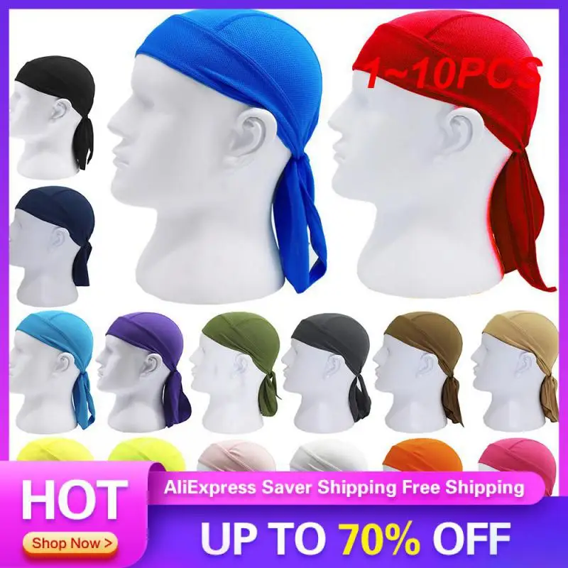 1~10PCS Pirate Hat Pure Sun Protection Uv Protection Cycling Cycling Outdoor Activities Trendy Running Bandana Quick-