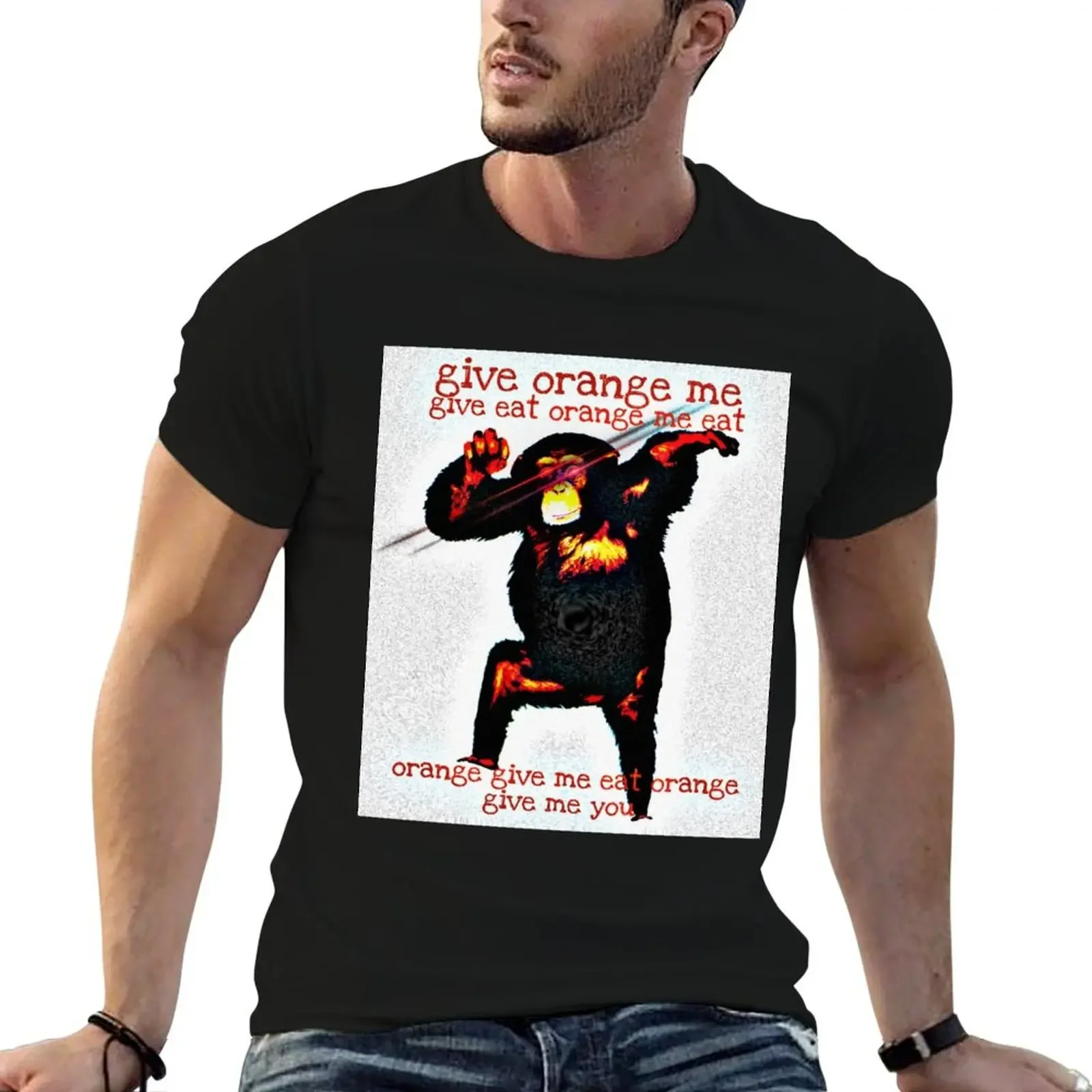 

Give orange me eat T-Shirt graphic t shirt vintage customs design your own Men's t shirts