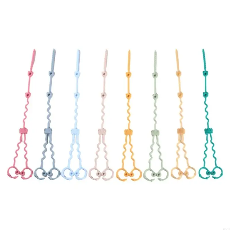 

R66D Baby Gear Toy Strap Silicone Tether 1 Drag 2 Design for Strollers