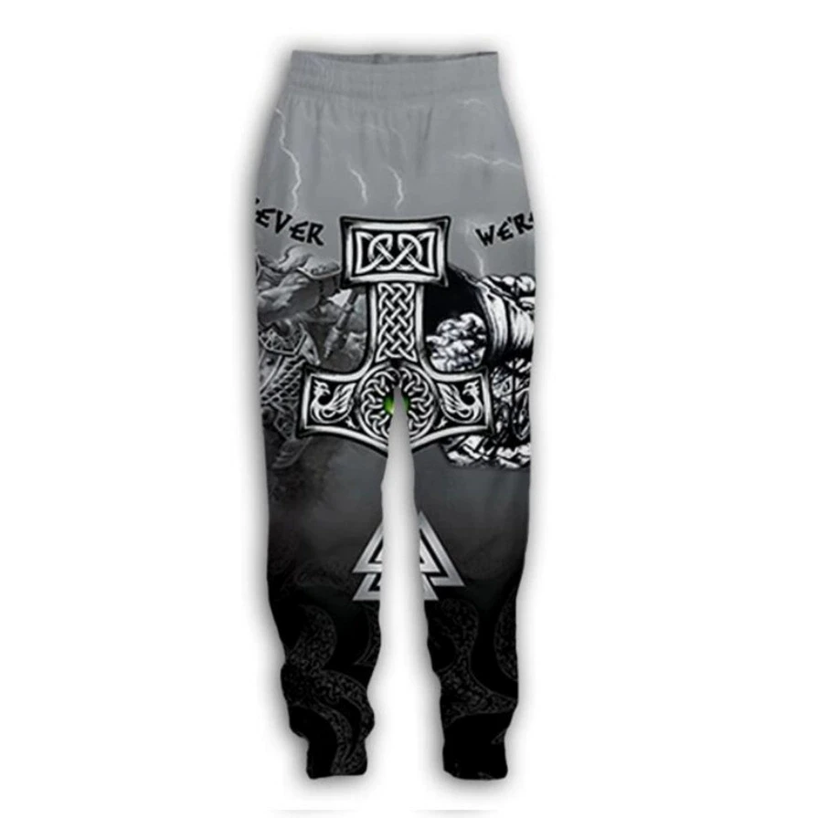 New Unisex Viking 3D Print Causal Clothing Fashion Men Women  Hip Hop Pants Plus Size S-7XL Trouser Jogger Men S-7XL