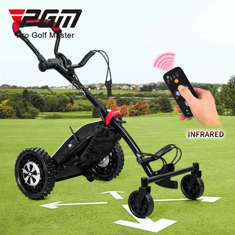 QC008 custom foldable remote controller electric golf trolley with follow me