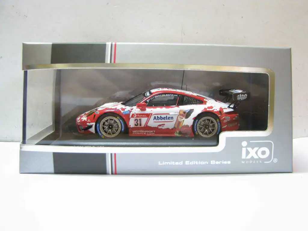 

Модель IXO 1:43 масштаба PORSCHE 911 GT3 R # 31 2019 LEGT4302 Модель автомобиля из сплава