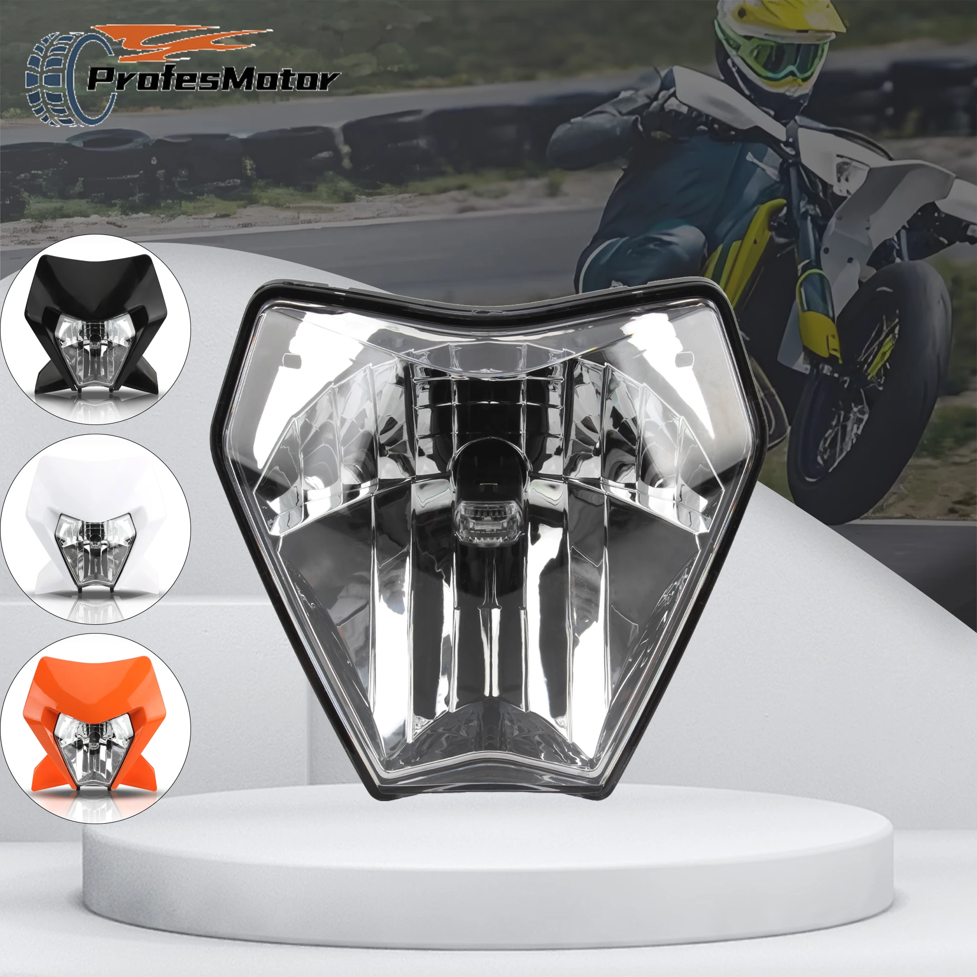 

Motorcycle LED Headlamp Fairing For KTM EXC SXF XCW MX 2024 Enduro Motocross Headlight Plate Dirt Bike Modification Accessories