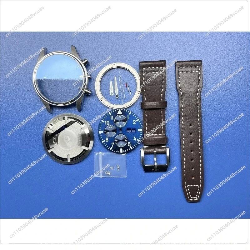 For Watch Accessories, Pilots, for ETA7750 Movement Case Full Set of Sapphire Case Diameter 43mm Case Thickness 15mm