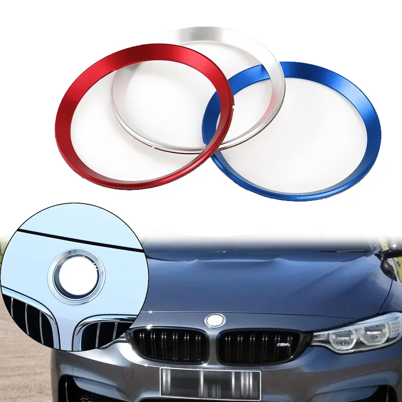 

1 комплект для BMW 3 4 серии M3 M4 E36 E46 E90 автомобиля, передняя и задняя декоративная крышка с логотипом, кольцо с эмблемой капота