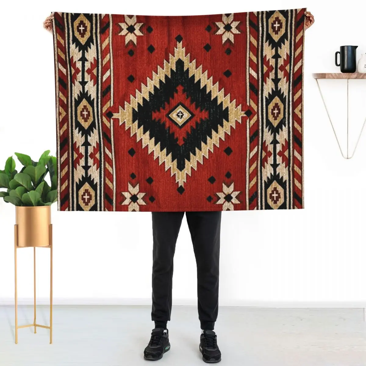 Aztec Holiday 1 Throw Blanket Bed Thin warm for winter Decorative Throw halloween Multi-Purpose Blankets