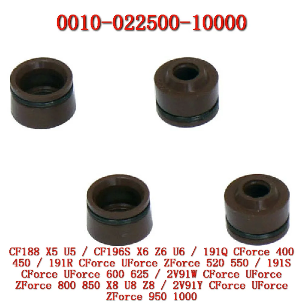 4pcs Seal Ring Set Valve Stem For CFMoto 0010-022500-10000 ATV UTV SSV Accessories UForce U6 CF600 625 X6 Z6 ZF UF CF Moto Part
