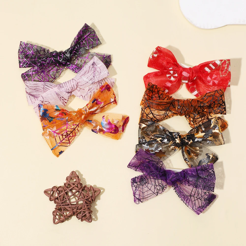 Hair Clip for Girl Spring Summer Hairclips Halloween Punk Bowknot Hair Barrettes for Teenager Ponytail Decors Hair Accessories