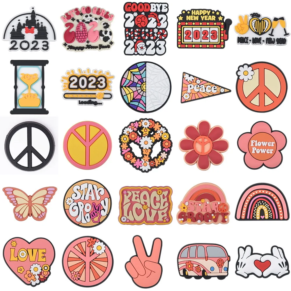 Peace Love Butterfly  Shoe Charms Accessories Shoe Decorations for Kids Girls Boys Adults Party Gifts