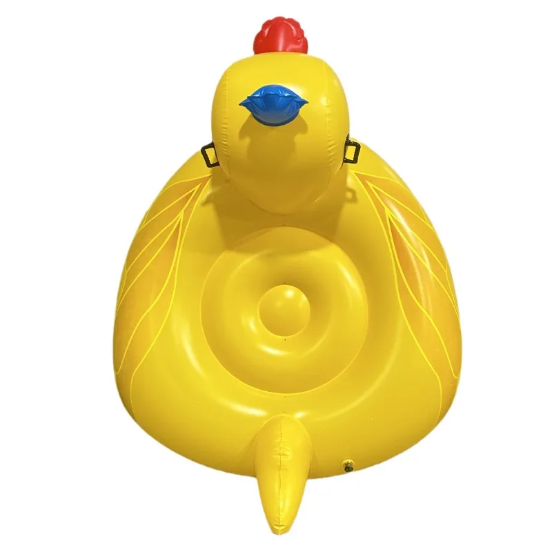 

Water inflatable big yellow duck floating row, amusement round swimming pool big yellow duck mount,