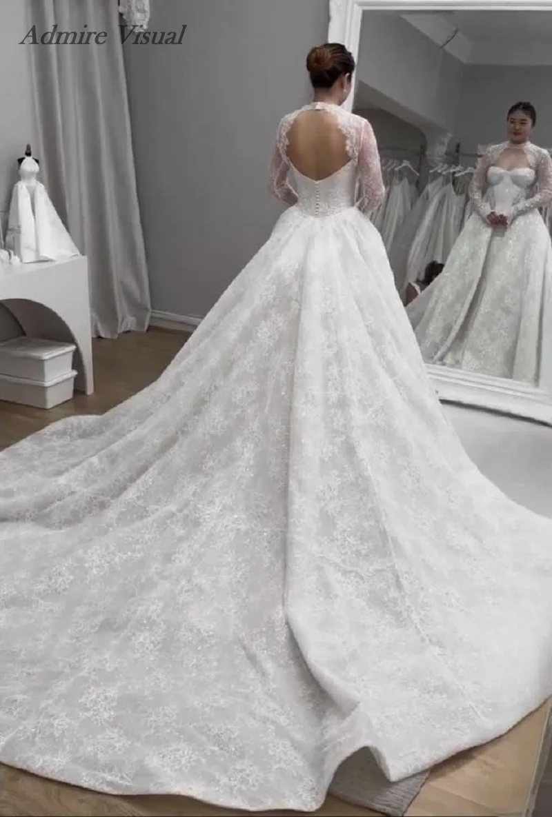 

Newest Wedding Dress Mermaid Lace 2 in 1 Strapless With Detachable Sleeves Customized Bride Gown Vestidos De Novias