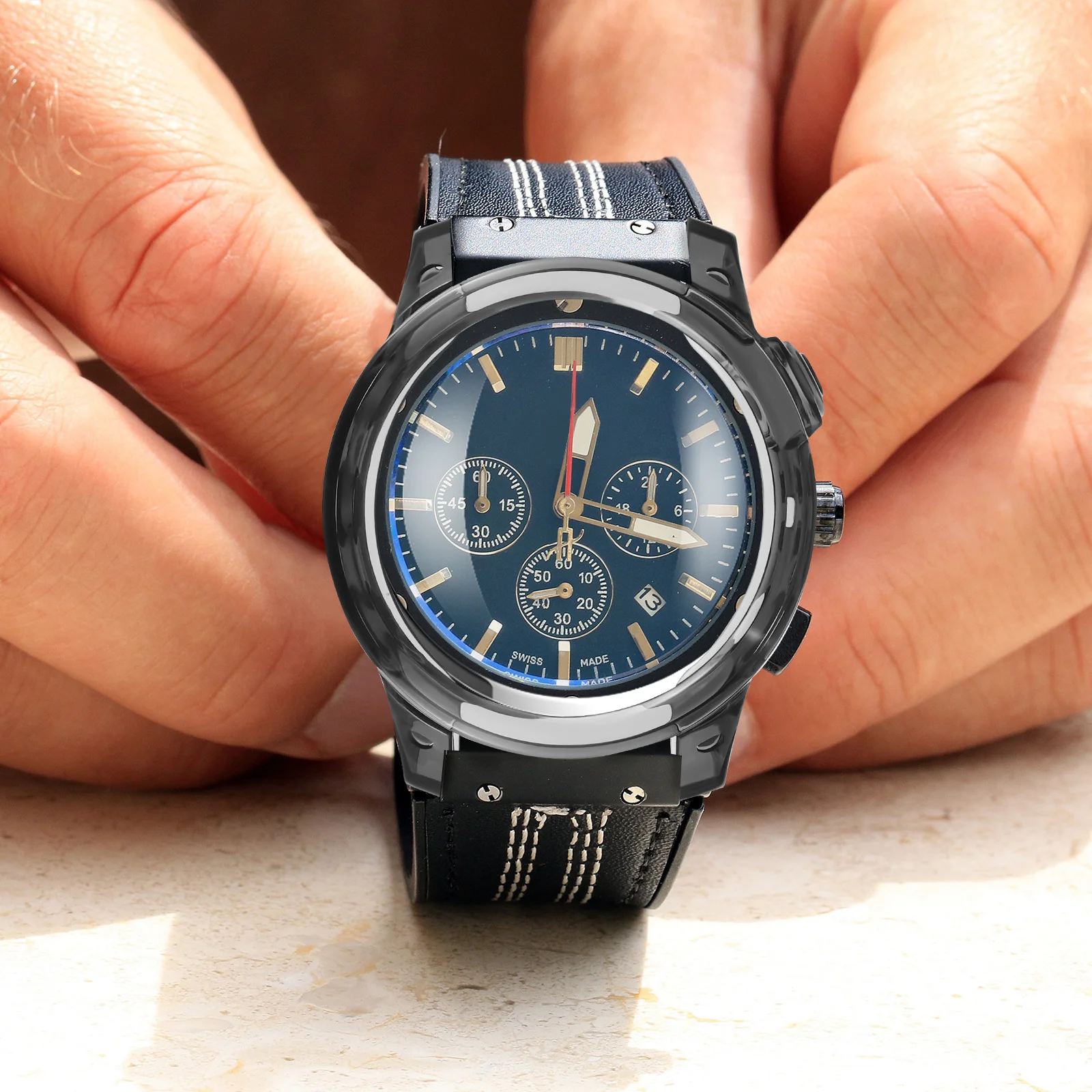 

2 set Watch Case Screen Protector Set Shockproof Tempered Glass For 7 Smart Watch Protective Cover Bumper Frame