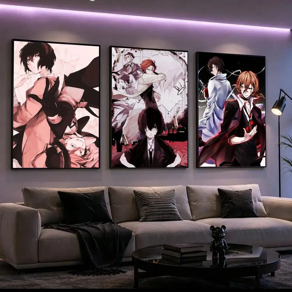 Bungo Stray Dogs Poster HD Waterproof Self-Adhesive Wall Art – Multi-Scene Use, Top Gift Pick