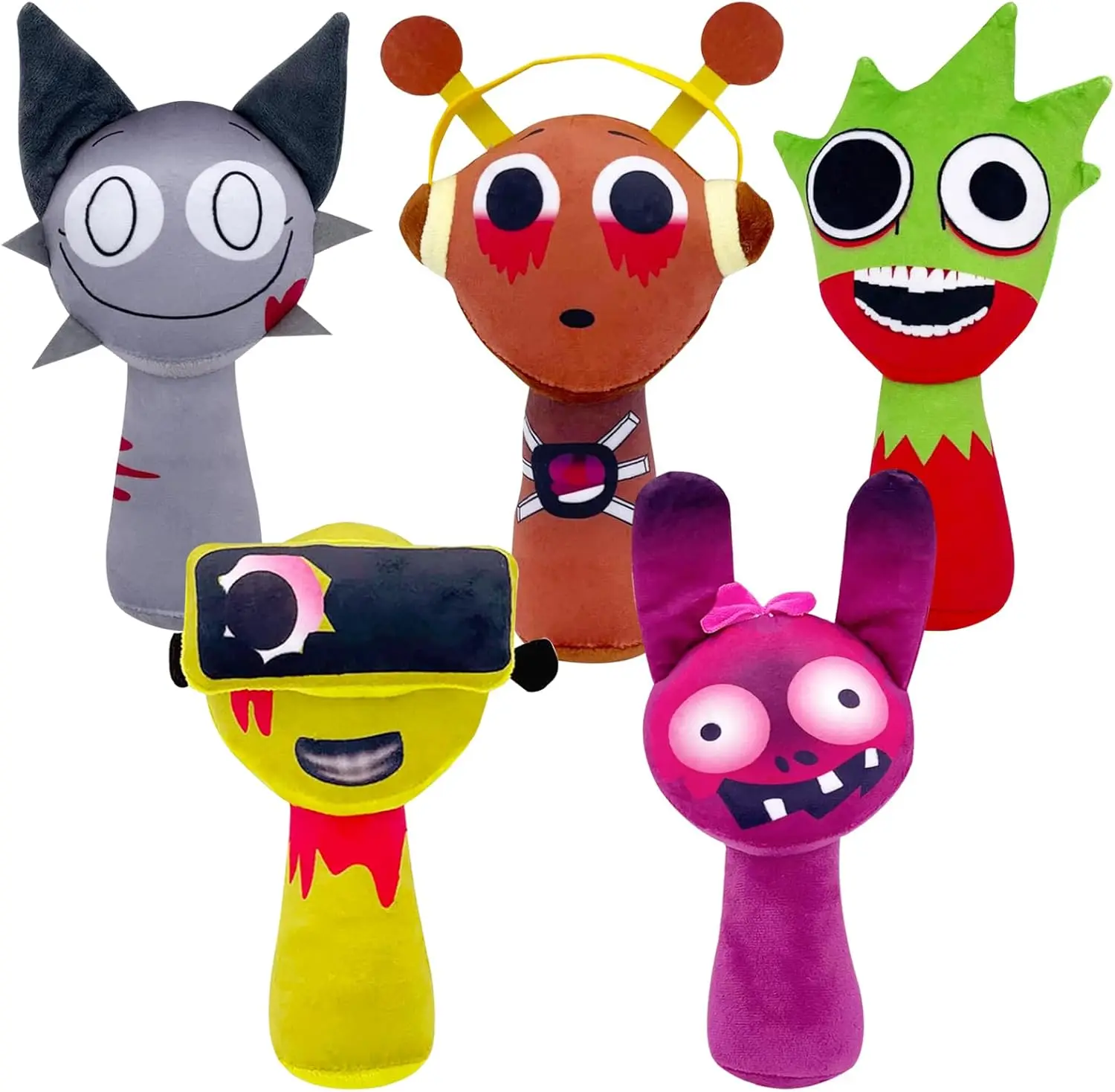

Комплект из 5 игрушек Sprunki, игровой набор, популярный плюшевый Sprunki, новинка для фанатов, подарки для детей на День Святого Валентина