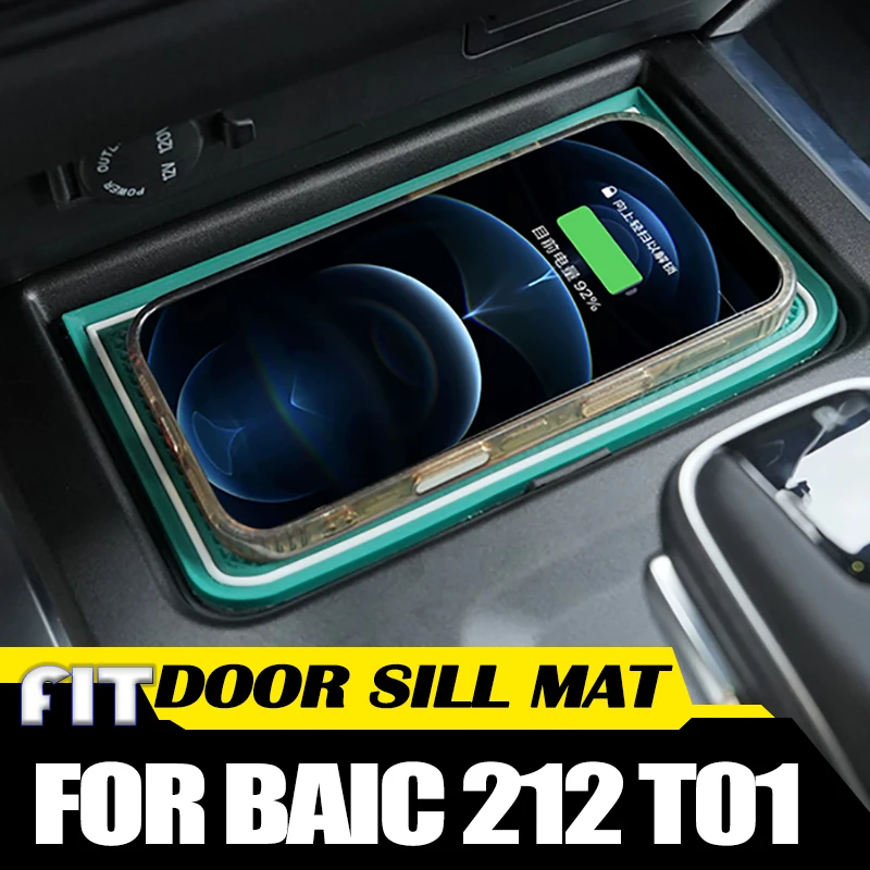 Autotür-Slot-Pad, passend für BAIC 212 T01 2024 2025, modifiziertes Auto, zentrale Steuerung, Getriebe, Aufbewahrungsbox, Anti-Rutsch-Pad, Schutzpolster