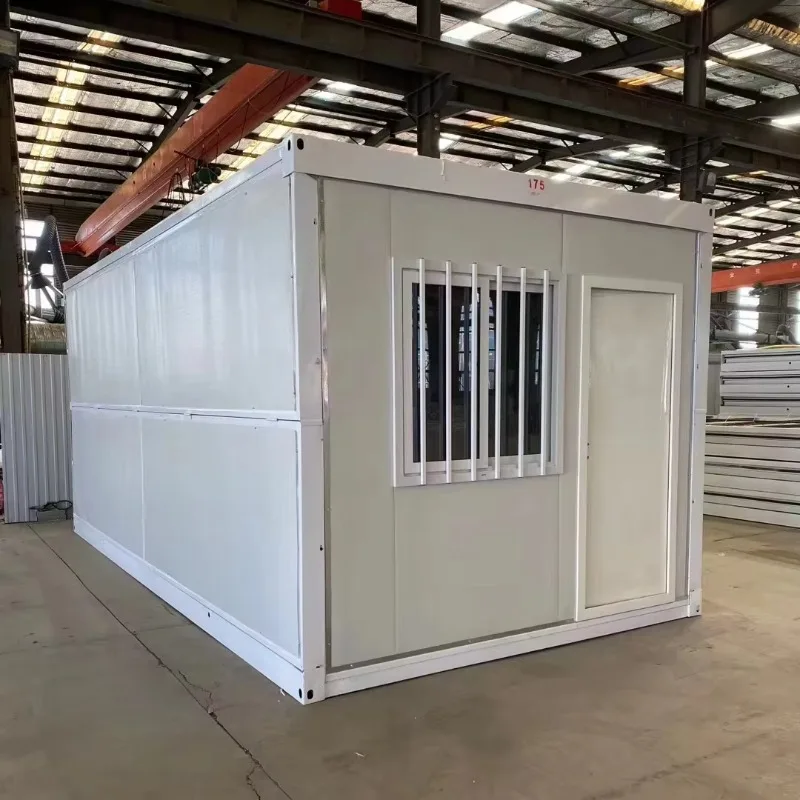 2026 Quick Installation Breathable Folding Container Homes 20ft Mobile Office Building Sandwich Panel Steel Material for Hotels
